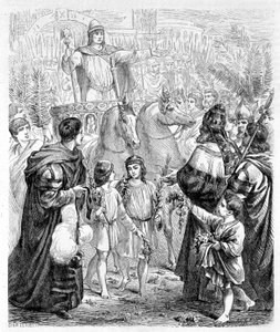 Konstantins (romerske kejsers) triumf - i "Pavernes historie"" af French School