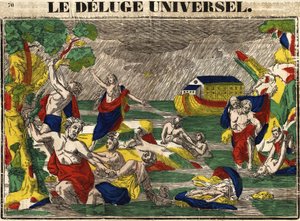 Den universelle oversvømmelse, epinal billede XIX århundrede af French School