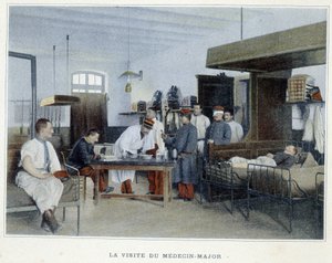 Besøget af lægen major - i "" Album militaire"" - infanteri: intern tjeneste af French School