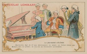 Den unge Beethoven ved klaveret af French School