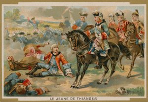 Den unge de Thianges, fransk soldat af French School