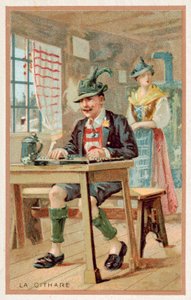 Zither (chromolitho) af French School