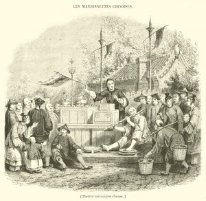 Kinesisk mekanisk teater (gravering) af French School