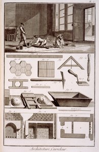 Fliselægning, fra Diderots Encyklopædi, 1751-72 af French School