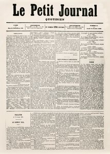 Titelside på dagbladet Le Petit Journal, 12. februar 1863 (tryk)