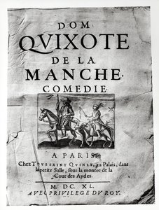 Titelseite von Don Quixote de La Manche Komödie von Guerin de Bouscal, 1640 von French School