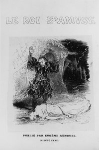 Titelside af Le Roi samuse, af Victor Hugo (1802-85), udgivet af Eugene Renduel, 1832
