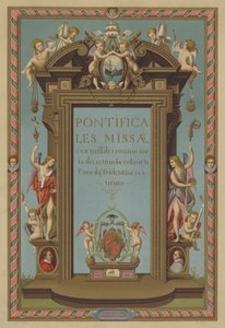 Titelblad af Missale Pontifical (chromolitho) af French School