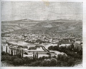 Tlemcen en agery i det 19. århundrede - indgravering i "La France illustrée: geografi, historie, statistisk administration" af V.A. Malt-Brown. 1884 af French School