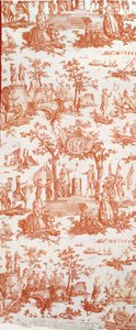 Toile de Jouy, der illustrerer forbundsfesten den 14. juli 1790 på Champs de Mars (trykt bomuld) af French School