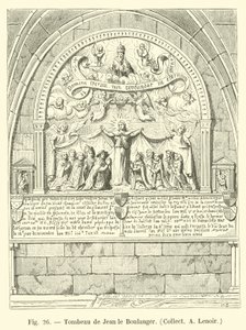 Tomb of Jean the Bager, Collect A Lenoir af French School