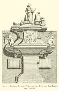 Grav af Louis Potier, markis af Gesvres, i kirken Celestins af French School
