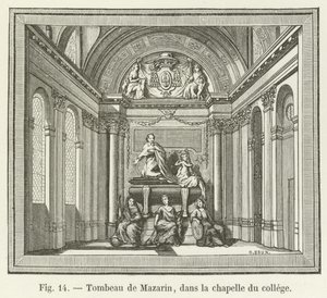 Mazarins grav i kollegiets kapel af French School