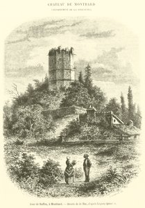 Buffon Tower, i Montbard (gravering) af French School