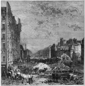 Transformation af Paris under det andet imperium: værker af Haussmann-boulevarderne. Åbning af den nye sektion mellem rue Hautefeuille og rue de l