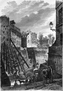 Transformationer af Paris under det andet imperium, Haussmannske Paris: udsigt over rue Rollin ved mødet med rue Monge af French School