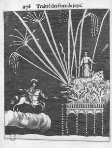 Treatise of Bonfires, illustration fra Practice of War af Francois Malthus, Paris, 1656 af French School