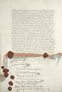 Traktaten om Westfalen, underskrevet i Munster, 24. oktober 1648 (se 211403) af French School