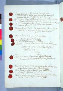 Traktaten om Westfalen, underskrevet i Munster den 24. oktober 1648 (se 212750) af French School
