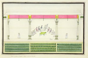 Nawab-traktaten med briterne i Benares i 1765, hvor Gentil var til stede fra The Gentil Album, udgivet i 1774 af French School