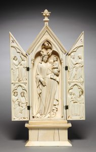 Triptykon: Jomfruens liv, ca. 1325-1350 af French School