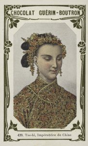 Tse-hi, Imperatrice de Chine (farvet foto) af French School