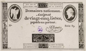 Femogtyve livres seddel, serie 89 af French School