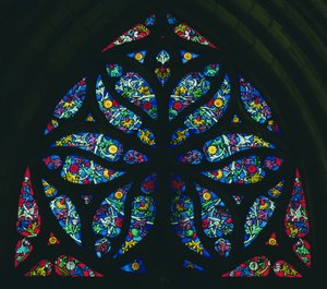 Tympanum rose af French School