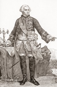 Ulrich Frédéric Woldemar, Comte de Lowendal, 17001755. Tyskfødt fransk soldat og statsmænd. Fra Les Heures Libres udgivet 1908. af French School