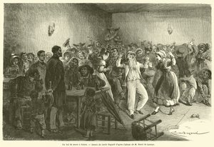 A bal de noces a Salers (gravering) af French School