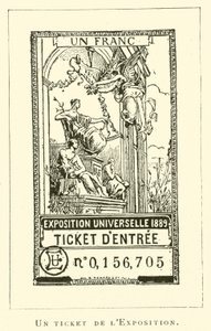 En billet fra udstillingen (gravering) af French School