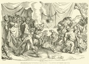 Une scene du poeme des Niebelungen (kobberstik) af French School