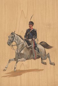 Uidentificeret soldat til hest af French School