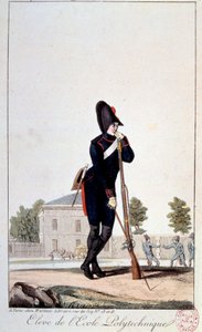 Uniform: elev af Polyteknisk Skole i 1800-tallet. Tryk af det 19. århundrede. Paris, Musée Carnavalet af French School