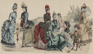 Uden titel, 1885 (håndfarvet gravering) af French School