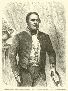 Urquiza, præsident for Provinces-Unies de la Plata (gravering) af French School