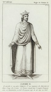 VI Century, Reign of Clotaire II, Clotaire II (gravering) af French School