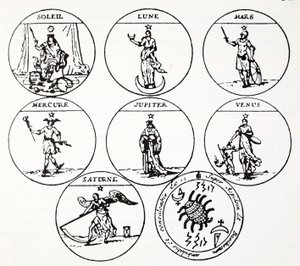 Forskellige typer af talismaner af French School