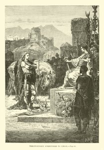 Vercingetorix overgiver sig til Cæsar af French School