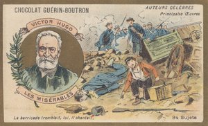 Victor Hugo (1802-1885), fransk digter, dramatiker, forfatter og romanforfatter, forfatter til "Les Miserables", roman (1862) af French School