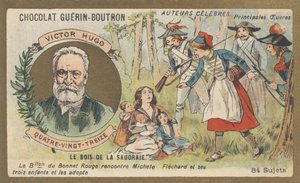 Victor Hugo (1802-1885), fransk digter, dramatiker, forfatter og romanforfatter, forfatter til "93", roman (1874) af French School
