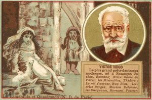 Victor Hugo, fransk forfatter (chromolitho) af French School