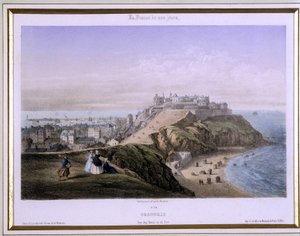 Udsigt over Granville - litografi af French School