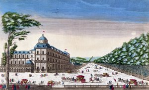 Udsigt over Schloss Esterhazy, Eisenstadt, Østrig af French School