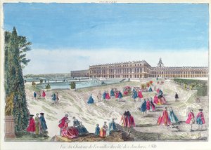 Udsigt over Chateau de Versailles fra haven af French School