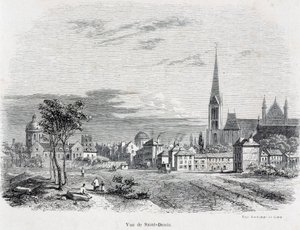 Udsigt over byen Saint Denis, begyndelsen af det 19. århundrede. af French School