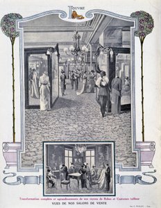 Udsigt over salgsmesser i butikken "" Au Louvre"" af French School