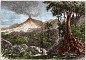 Vulkanudbrud, Réunion Island af French School