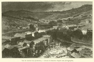 Vue de Central City, Colorado (gravering) af French School