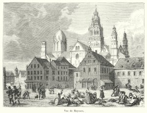 Udsigt over Mainz (gravering) af French School